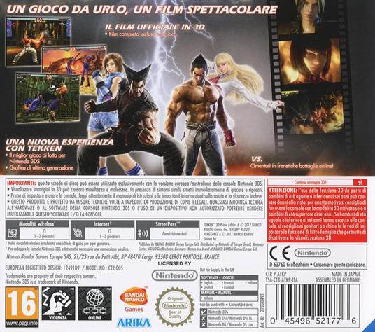 Tekken 3D Prime Edition gioco per Nintendo 3DS Namco Bandai Picchiaduro Videogioco IBS