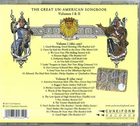 Great Un-American Songbook Vols. 1-2 - CD Audio di Ed Palermo - 2