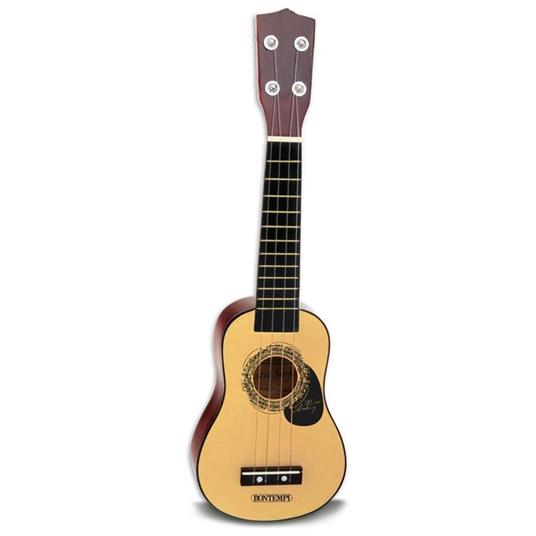 Ukulele Accordabile Chitarra Giocattolo Bambini in Legno Bontempi con Plettro - 2