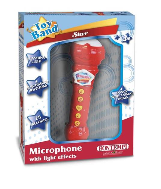 Bontempi Microfono Giocattolo Karaoke con Effetti Luminosi Microfono Bambini - 3