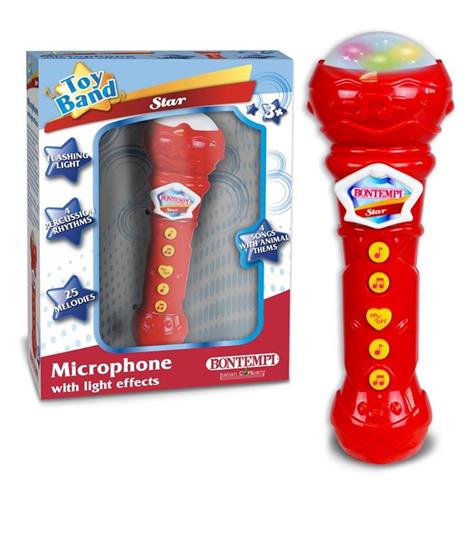 Bontempi Microfono Giocattolo Karaoke con Effetti Luminosi Microfono Bambini - 2