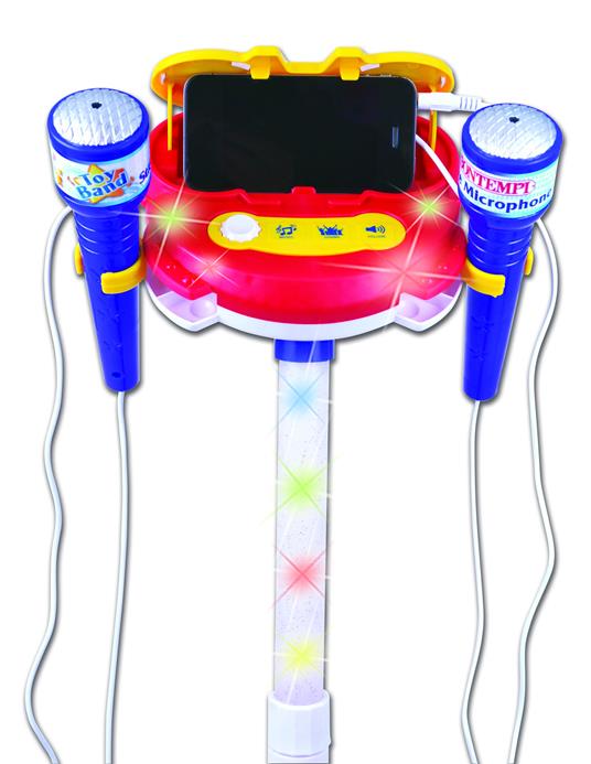 Microfono da Palcoscenico con 2 Microfoni Asta Regolabile in Altezza,10 Brani Preregistrati. Bontempi (40 1410) - 3