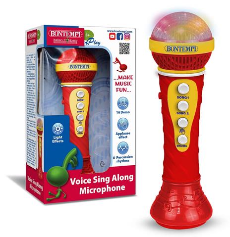 Microfono Karaoke Con Effetti Luminosi Rosso (41-2020)