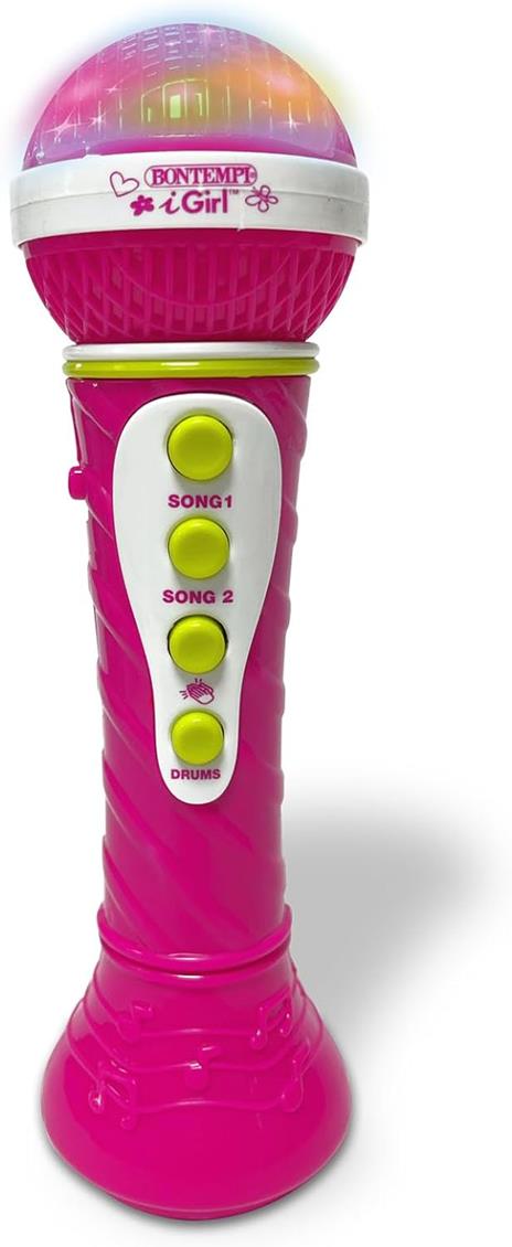 Microfono Karaoke Con Effetti Luminosi Rosso (41-2020) - 4