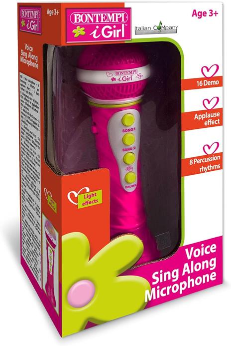 Microfono Karaoke Con Effetti Luminosi Rosso (41-2020) - 6