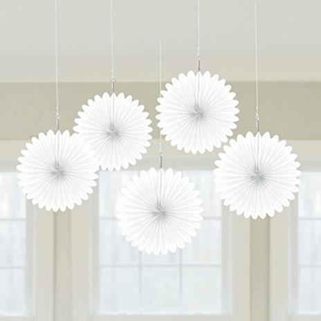 Decorazione A Ventaglio Da Appendere 15,2 Cm Bianco