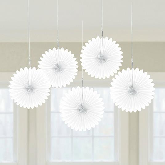 Decorazione A Ventaglio Da Appendere 15,2 Cm Bianco - 9