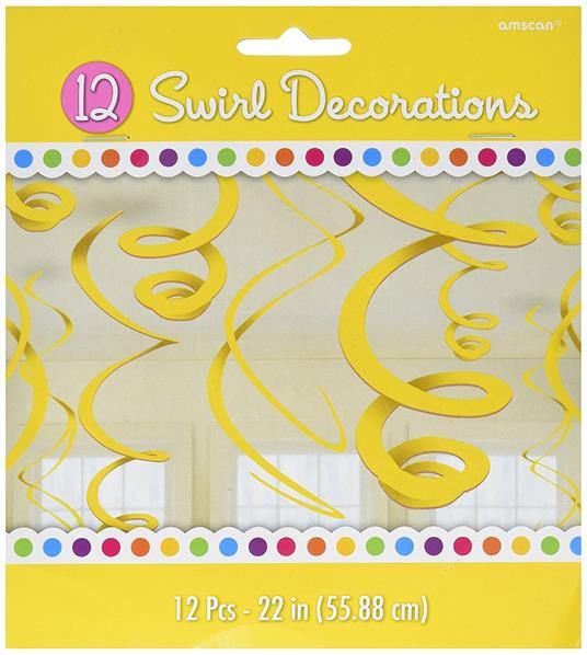 Spirali In Plastica Gialle 55,8 Cm