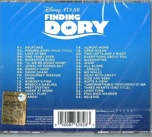 Finding Dory (Colonna sonora) - CD Audio di Thomas Newman - 2
