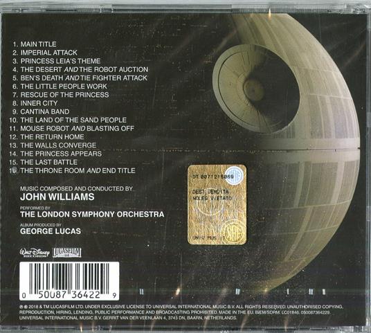 Star Wars. A New Hope (Colonna sonora) - CD Audio - 2