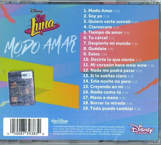 Soy Luna. Modo amar stagione 3 (Colonna sonora) - CD Audio - 2