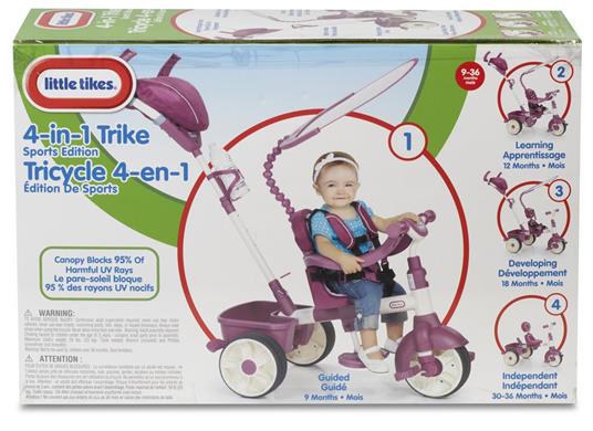 Little Tikes 4 in 1 Sports Edition Trike triciclo Trazione anteriore Verticale Bambini - 6
