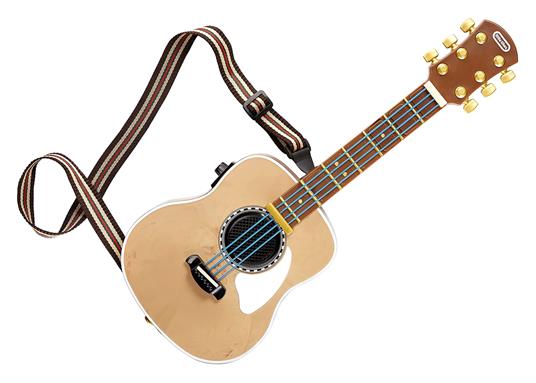 My Real Jam - Chitarra acustica, Chitarra giocattolo con custodia e tracolla, 4 modalità di gioco e connettività Bluetooth, Stimola la fantasia e la creatività, Per bambini dai 3 anni in su