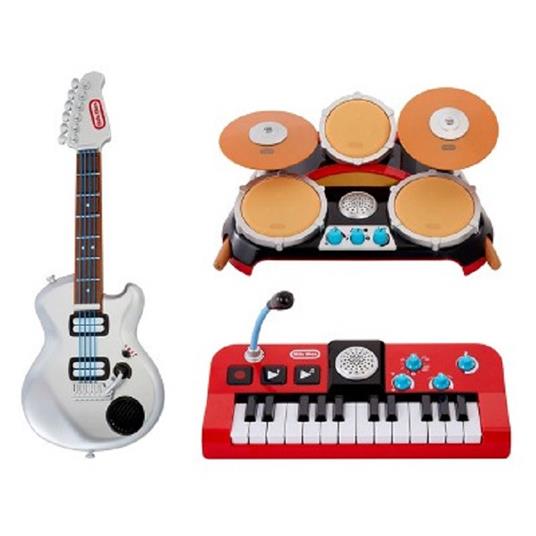 Little Tikes My Real Jam Primo Concerto Set con Chitarra Elettrica, Pianola e Batteria