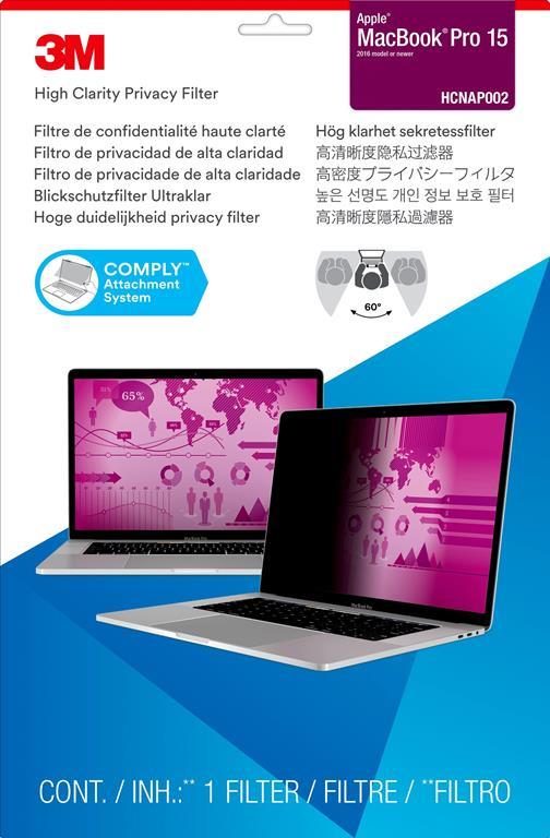 3M Filtro Privacy High Clarity da Apple® MacBook Pro® da 15” (2016) - 2