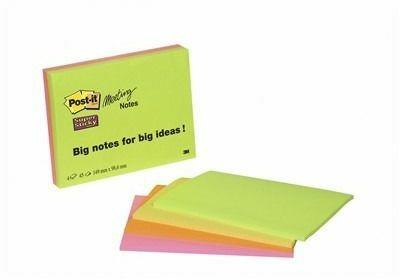4 Blocchetti Post-it Notes Super Sticky Meeting Notes