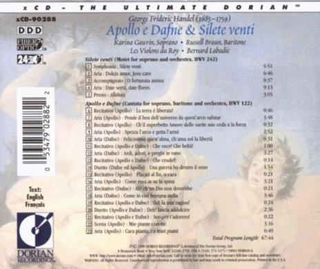 Apollo e Dafne - Silete Venti - CD Audio di Georg Friedrich Händel - 2
