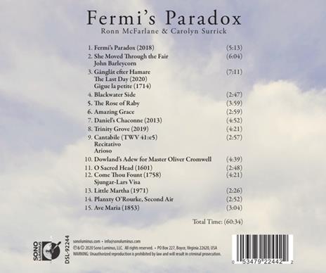 Carolyn Surrick & Ron McFarlane: Fermi's Paradox - CD Audio - 2