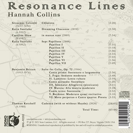 Hannah Collins: Resonance Lines - CD Audio - 2
