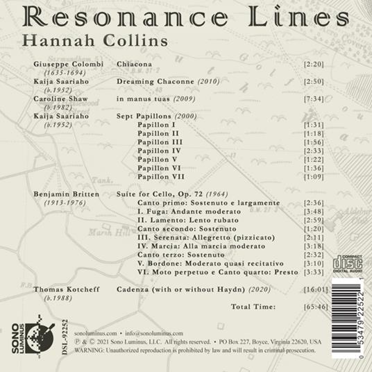 Hannah Collins: Resonance Lines - CD Audio - 2