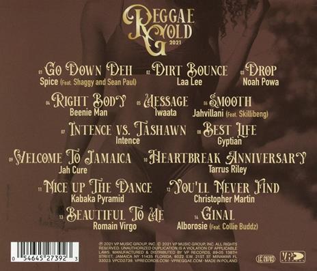 Reggae Gold 2021 - CD Audio - 2