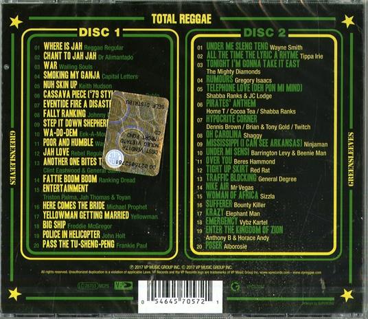 Total Reggae. Greensleeves 40 Years 1977-2017 - CD Audio - 2