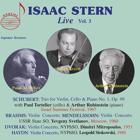 Isaac Stern: Live, Vol. 3 - CD Audio di Isaac Stern