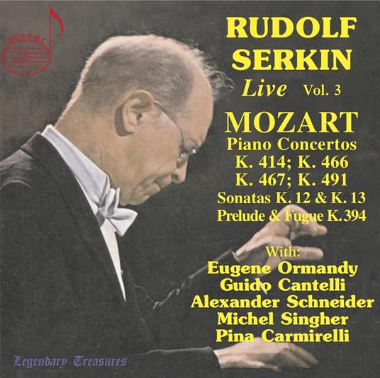 Rudolf Serkin: Live, Vol. 3 (2 Cd) - CD Audio