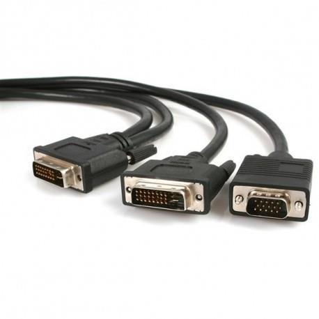 StarTech.com Cavo splitter video DVI-I maschio a DVI-D maschio e HD15 VGA maschio da 1,8 m