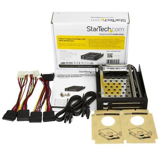 StarTech.com Backplane per rack portatile trayless hot-swap SATA 2.5" 2 unità - 4
