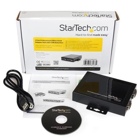 StarTech.com Hub adattatore USB a seriale 2 porte, con interfaccia COM e possibilità di montaggio a parete