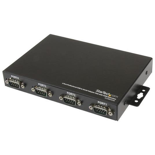 StarTech.com Hub adattatore USB a seriale 4 porte, con interfaccia COM e possibilità di montaggio a parete