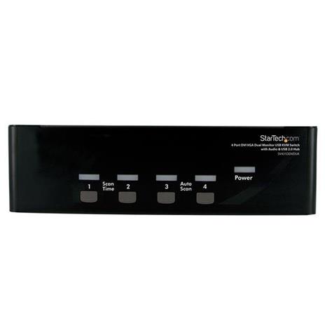 4 Port DVI KVM USB Switch - 4-fach DVI Umschalter mit USB Hub