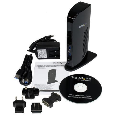 StarTech.com Docking station Universale USB3.0 per laptop DVI HDMI - Dual-Monitor con Ethernet audio - 5
