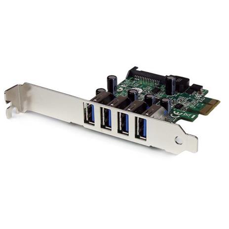 StarTech.com Adattatore scheda controller PCI Express PCIe SuperSpeed USB 3.0 a 4 porte con UASP - Alimentazione SATA