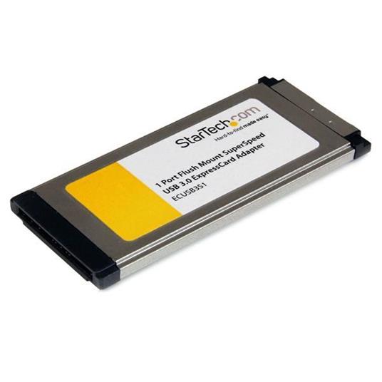StarTech.com Adattatore scheda ExpressCard SuperSpeed USB 3.0 a scomparsa 1 porta con supporto UASP