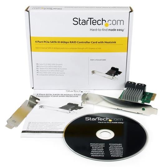 StarTech.com Scheda controller RAID PCI Express 2.0 SATA III 6 Gbps a 4 porte con tiering SSD HyperDuo - 3