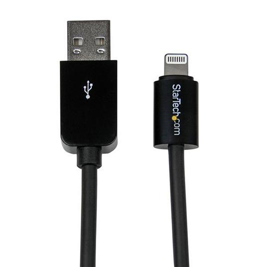 StarTech.com Cavo connettore lightning a 8 pin Apple nero a USB da 1m per iPhone / iPod / iPad cavo per cellulare