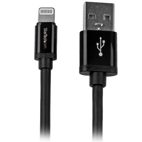 StarTech.com Cavo lungo connettore lightning a 8 pin Apple nero a USB da 2 m per iPhone / iPod / iPad cavo per cellulare