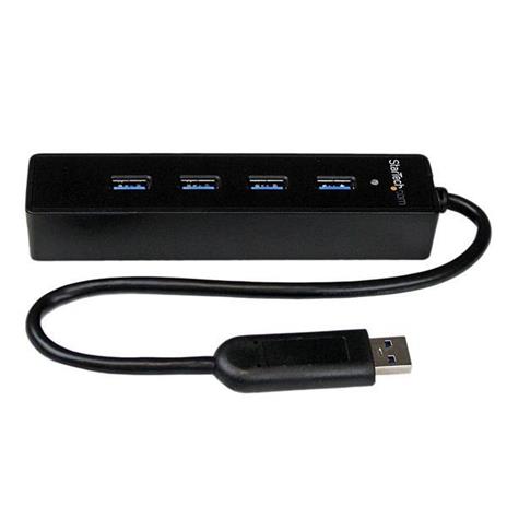StarTech.com Hub portatile USB 3.0 SuperSpeed a 4 porte - Perno e concentratore per notebook o Ultrabook USB 3.0 con cavo integrato
