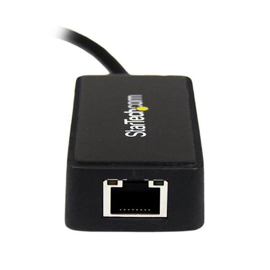 StarTech.com Adattatore USB 3.0 a Ethernet Gigabit NIC con porta USB - Nero - 4