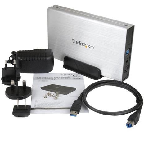 StarTech.com Enclosure per dischi rigidi esterni SATA III 3,5" USB 3.0 con UASP color argento– HDD esterno portatile - 6