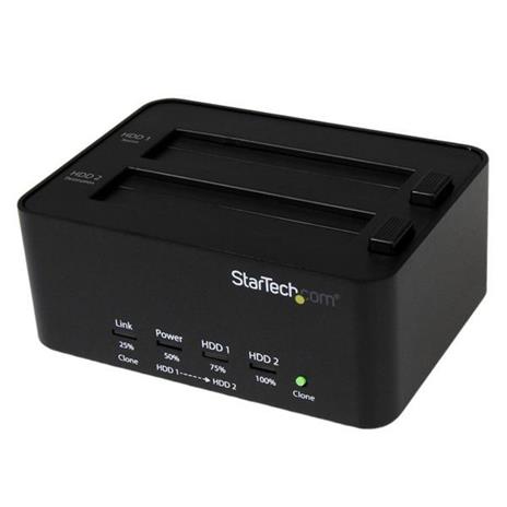 StarTech.com Dock duplicatore USB 3.0 a HD - Duplicatore di dischi rigidi/HDD indipendente Clonatore ed Eraser