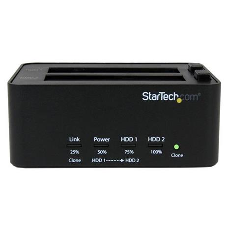 StarTech.com Dock duplicatore USB 3.0 a HD - Duplicatore di dischi rigidi/HDD indipendente Clonatore ed Eraser - 2
