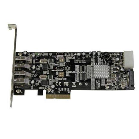 StarTech.com Adattatore scheda SuperSpeed USB 3.0 con 4 porte PCI Express (PCIe) con 2 canali da 5 Gbps dedicati - UASP - Alimentazione SATA/LP4 - 2