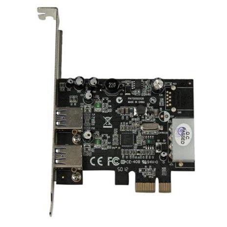 StarTech.com Adattatore scheda SuperSpeed USB 3.0 con 2 porte PCI Express (PCIe) con UASP - Alimentazione LP4 - 2