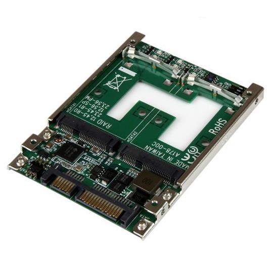 StarTech.com Convertitore adattatore doppia SSD mSATA a RAID SATA 2,5"