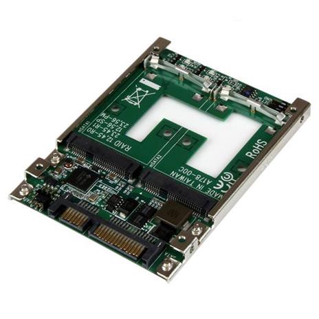 StarTech.com Convertitore adattatore doppia SSD mSATA a RAID SATA 2,5" - 2