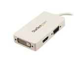 StarTech.com Adattatore Mini DisplayPort a HDMI, DVI & VGA - Convertitore mDP per macbook 3 in 1 - bianco