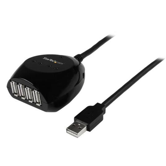 StarTech.com Cavo prolunga attivo USB HUB a 4 porte - Cavo Estensione amplificato USB 2.0 Maschio / Femmina da 15 m